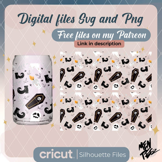 Diseño SVG para Cricut - Halloween wrap only PNG, Happy Halloween PNG, spooky PNG, murcielagos PNG, ghosts PNG - MenteczSVG