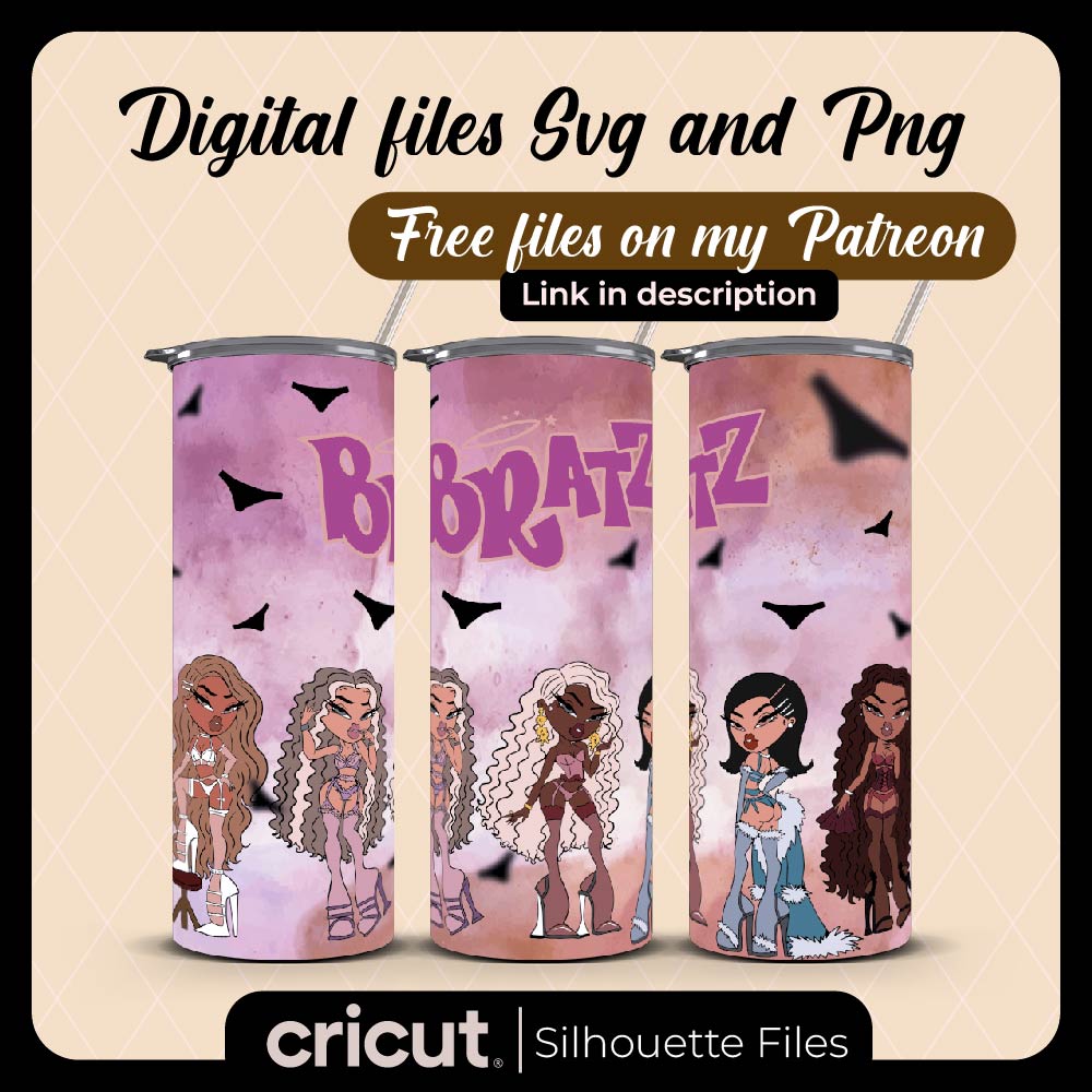 Bratz svg, Bratz libbey wraps svg, Bratz tumbler wraps png, Cutting File, Svg Files for Cricut, Silhouette