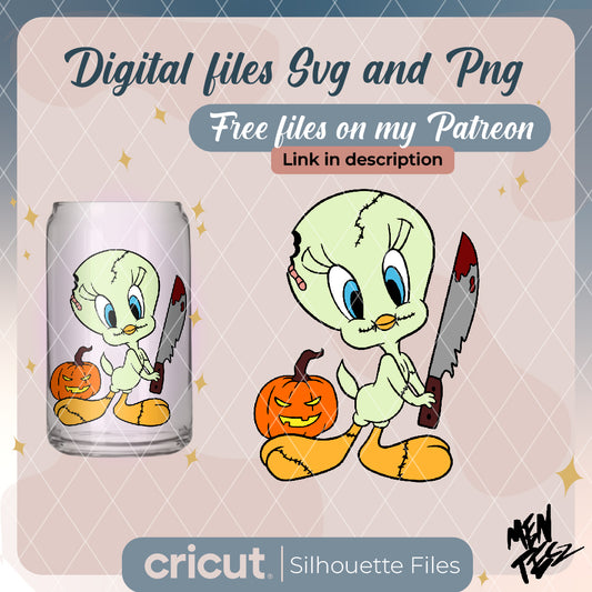 Diseño SVG para Cricut - Piolin halloween svg, Tweety svg, Svg, Png, Cricut, Cutting file, Vector, Clipart - Instant Download, - MenteczSVG