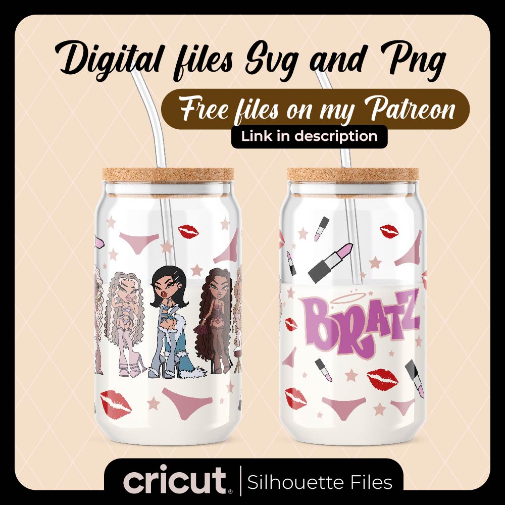 Bratz svg, Bratz libbey wraps svg, Bratz tumbler wraps png, Cutting File, Svg Files for Cricut, Silhouette