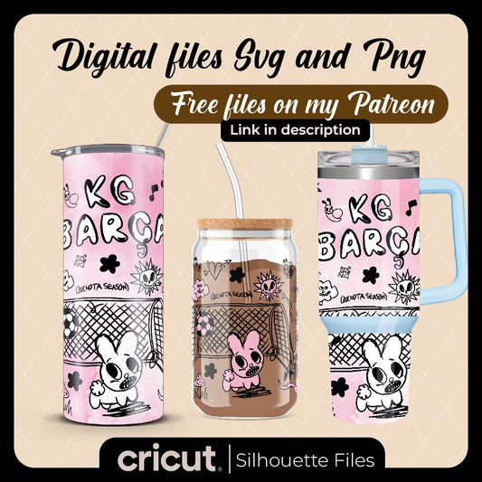 Diseño SVG para Cricut - Karol g barca svg, karol g merch, wrap, tumbler 20oz png, cub libbey svg, tumbler 40oz png, karol g svg - MenteczSVG