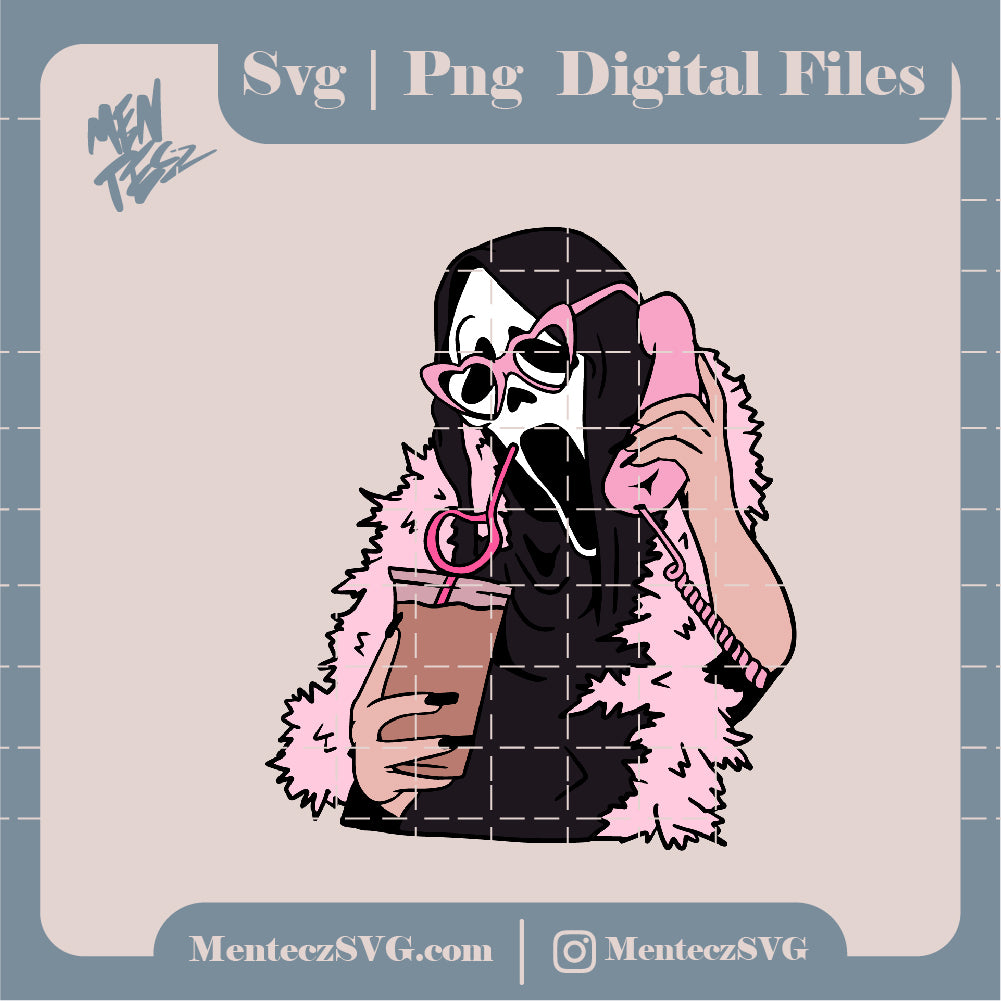 Scary movie svg, Halloween Svg, No you hang up Svg, starbucks svg