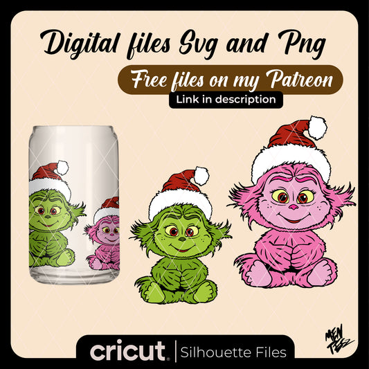 Diseño SVG para Cricut - Baby Grinch SVG and PNG File Download - MenteczSVG