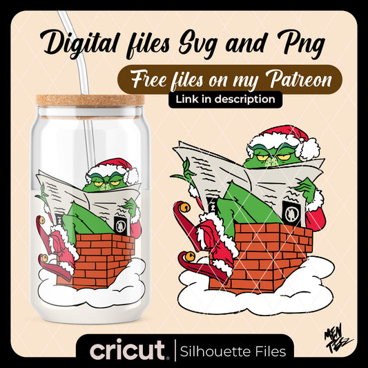 Diseño SVG para Cricut - Grinch santa SVG, Christmas SVG, png and jpg Cut Files | Cricut | Silhouette - MenteczSVG