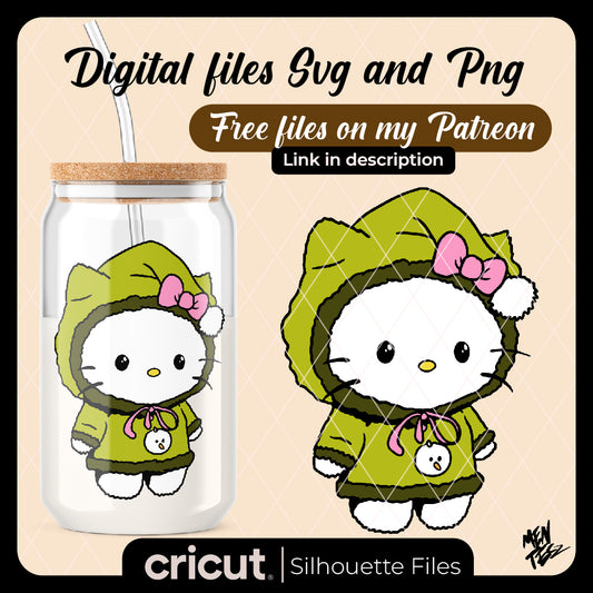 Diseño SVG para Cricut - hello kitty christmas svg, hello kitty grinch svg and png, svg for cricut - MenteczSVG