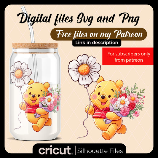 Diseño SVG para Cricut - Winnie the pooh easter png, only available on patreon - MenteczSVG