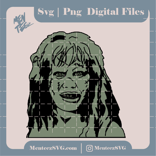 Diseño SVG para Cricut - Exorcista svg / Película de terror SVG / Película de Halloween / Villanos de Hollywood / Digital Svg / Pegatina svg / Scary svg / Vintage svg / Divertido svg - MenteczSVG
