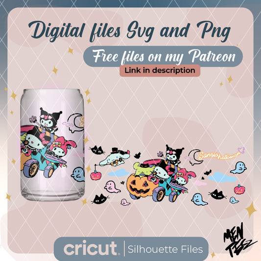 Diseño SVG para Cricut - hello kitty halloween, my melody svg, kuromi halloween svg, kuromi svg - MenteczSVG