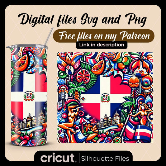 Diseño SVG para Cricut - Dominican Republic png, Perfect for tumbler 20oz,wrap  Republica Dominicana png - MenteczSVG