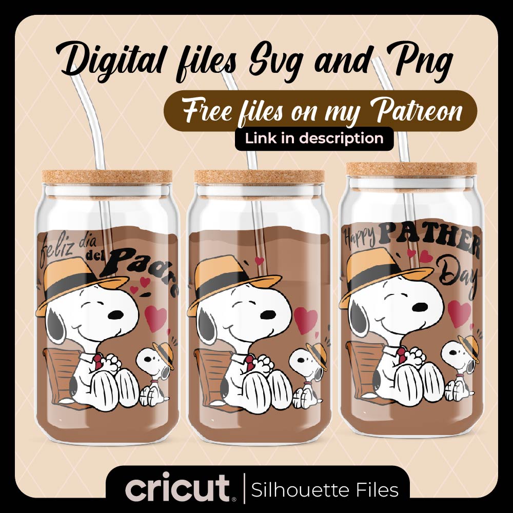 Snoopy svg, snoopy happy father day svg, perfect for cricut and cameo, for libbey and tshirts