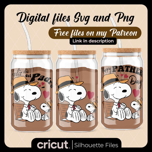 Snoopy svg, snoopy happy father day svg, perfect for cricut and cameo, for libbey and tshirts