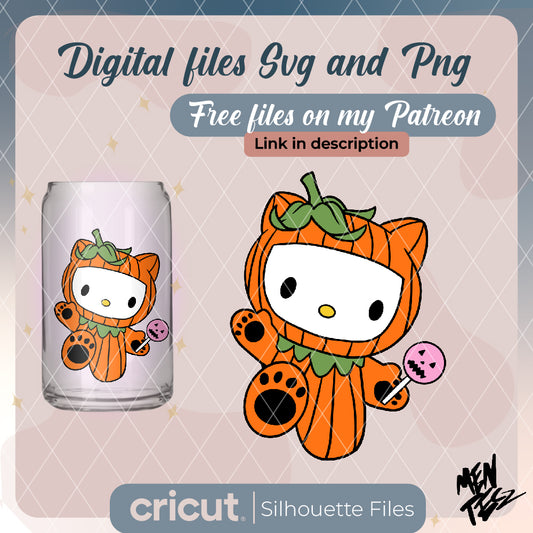 Diseño SVG para Cricut - Thanksgiving Sanrio Hello Kitty, Cute Cat Svg, Kitty Svg, Kawaii Kitty Clipart, Kawaii Kitty Svg, Png Digital File - MenteczSVG