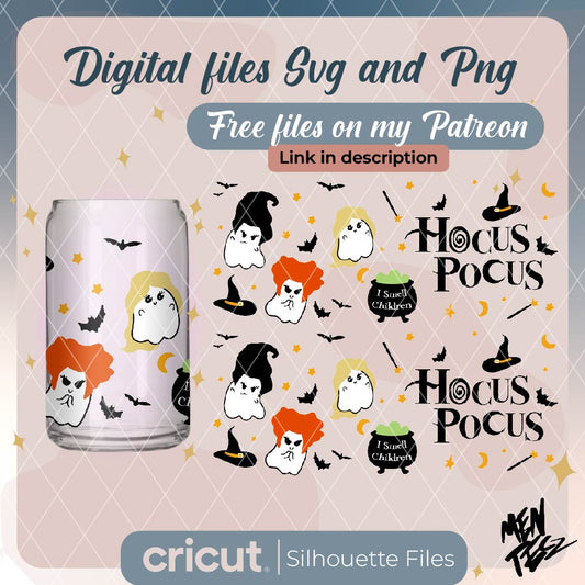 Diseño SVG para Cricut - Hocus pocus wraps libbey svg, hocus pocus tshirt svg, png, hocus pocus png, svg free, svg for cricut, ghost hocus pocus svg - MenteczSVG