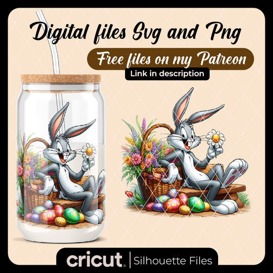 Diseño SVG para Cricut - Bugs Bunny Easter Bunny Egg hunt, Easter, Bugs Bunny, Easter Bunny, Egg hunt png - MenteczSVG