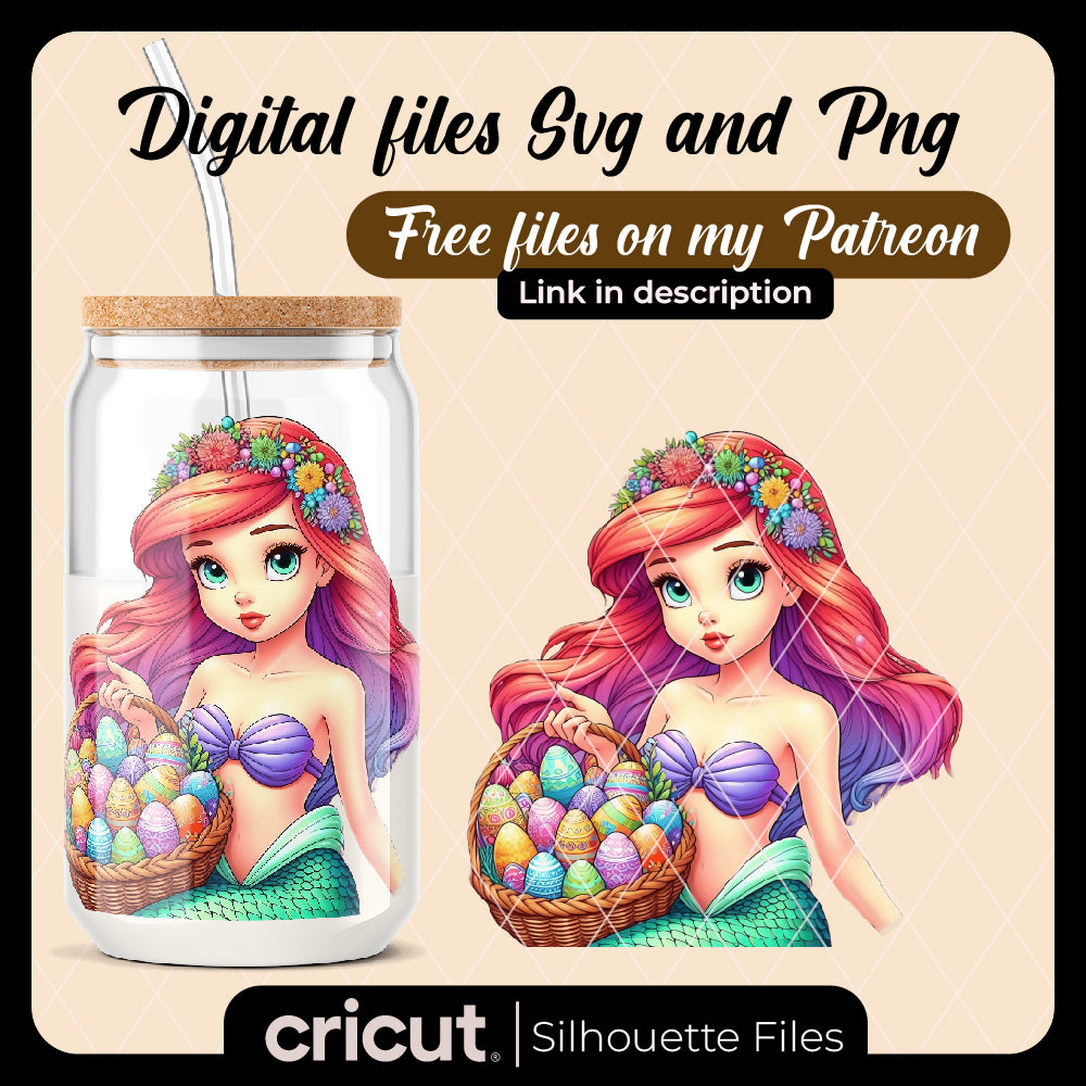 la sirenita png, Ariel Easter svg, Ariel svg, Easter svg, The Little Mermaid svg - MenteczSVG