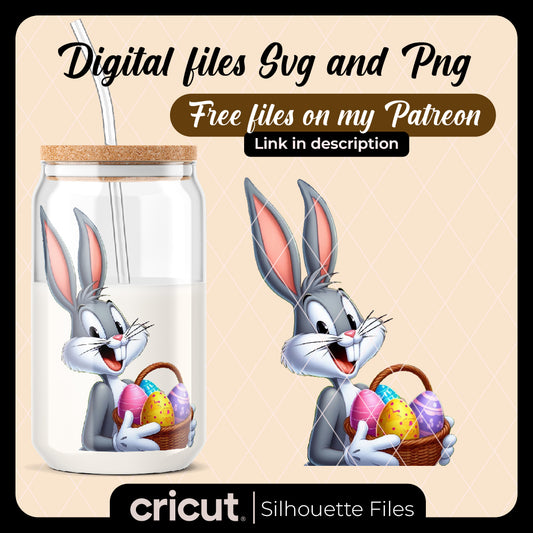 Diseño SVG para Cricut - Bugs Bunny Easter Bunny Egg hunt, Easter, Bugs Bunny, Easter Bunny, Egg hunt png, for cricut - MenteczSVG