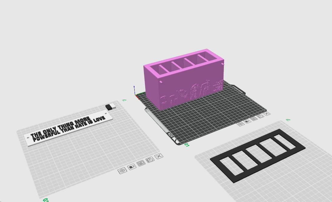 Pen holder Bad bunny 3D, the only thing more powerful than hate is love, 3mf