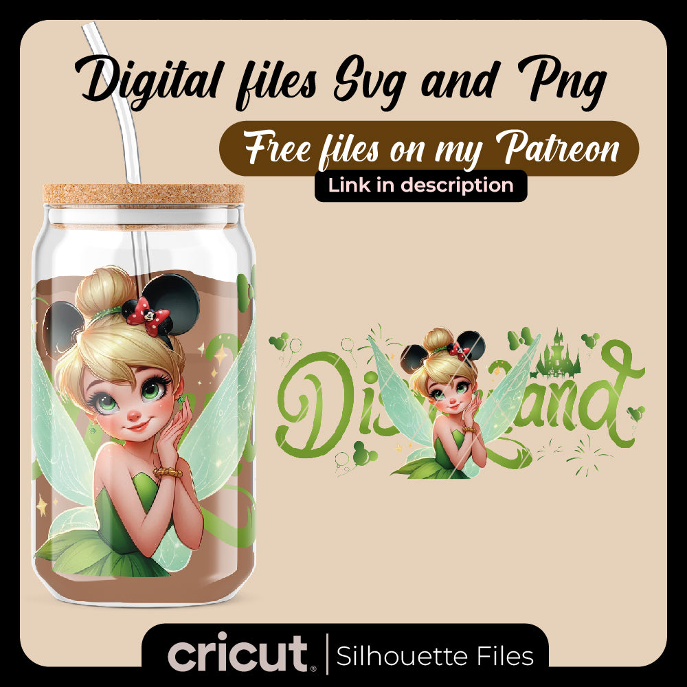 Princess Can Glass Wrap Png, 16oz Libbey Can Glass, Princess Tumbler, Can Glass Wrap, Cartoon Can Glass Png, Png file