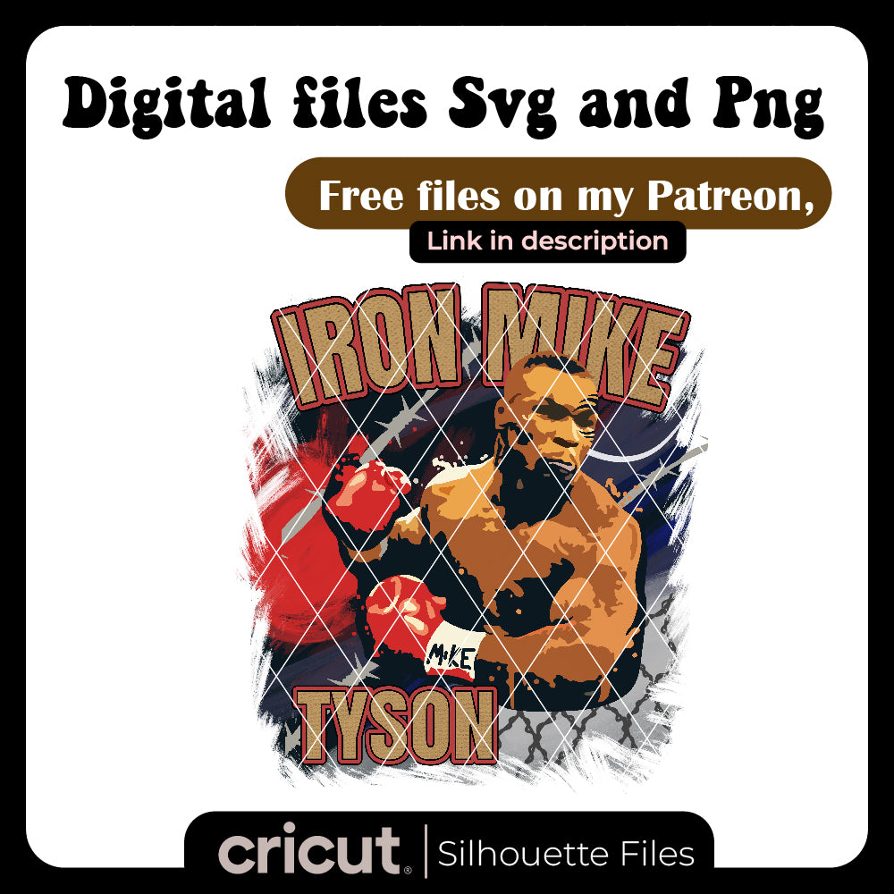 Iron mike tyson jacket png, digital design of mike tyson's jacket, for tshirt, coat, jacket