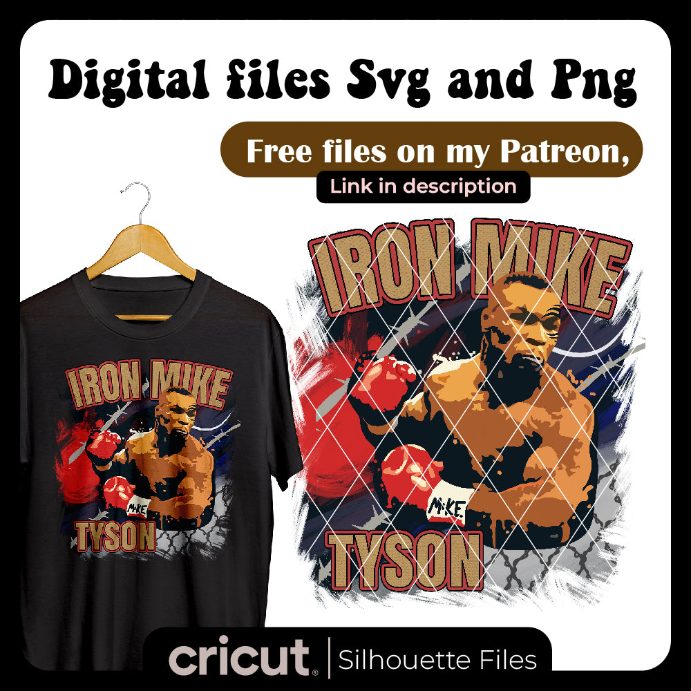 Iron mike tyson jacket png, digital design of mike tyson's jacket, for tshirt, coat, jacket