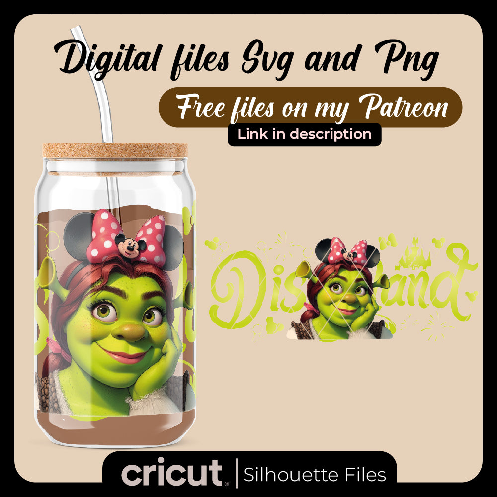 Princess Can Glass Wrap Png, 16oz Libbey Can Glass, Princess Tumbler, Can Glass Wrap, Cartoon Can Glass Png, Png file