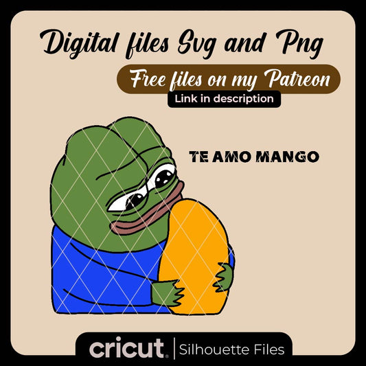 Diseño SVG para Cricut - Te amo mango SVG, PNG, design ready for cricut and cameo, libbey and tshirt - MenteczSVG