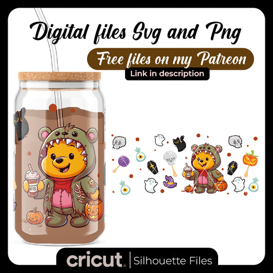 Diseño SVG para Cricut - Winnie the pooh halloween png, for libbey, cricut, cameo, Disney Spooky Season PNG - MenteczSVG