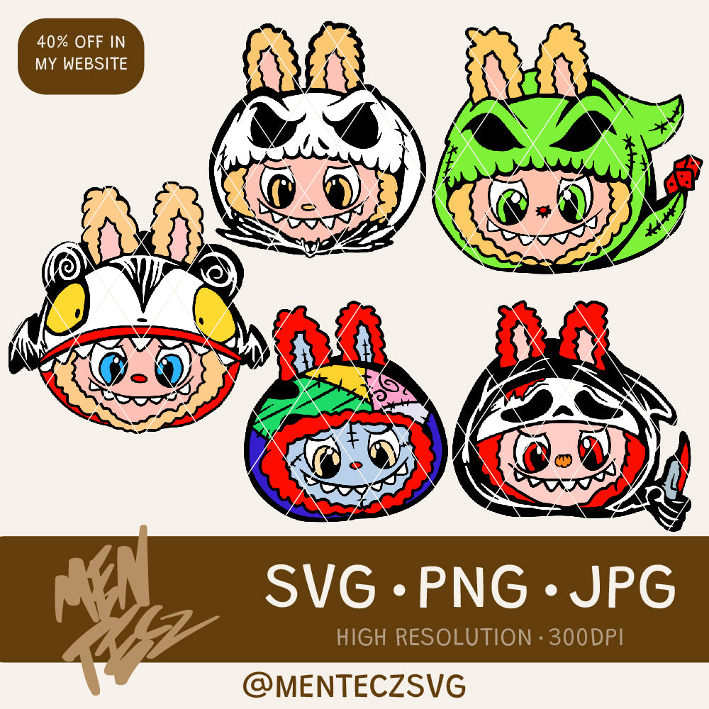 Labubu halloween png, svg, jpg, bundle halloween png, perfect for cricut , cameo, dtf ,uvdtf