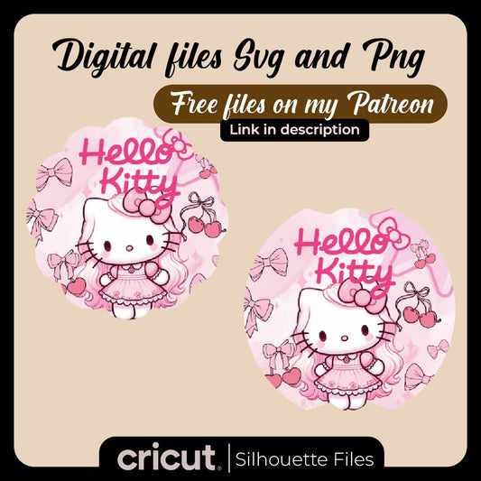 Diseño SVG para Cricut - Stanley Toppers  hello kitty png - MenteczSVG