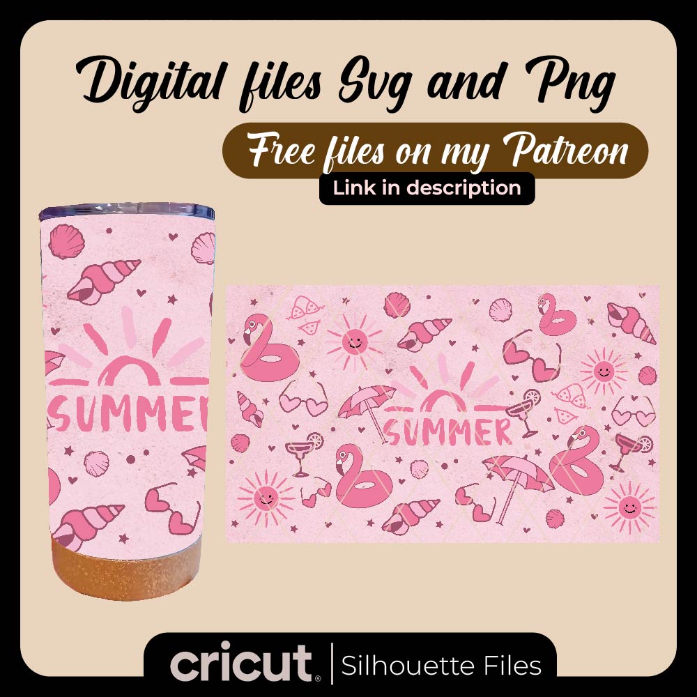 Summer wrap svg and png, Wrap Tumbler 20oz, 40oz, 17oz, glass libbey 16oz, Stanley toppers