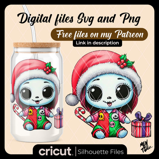 Diseño SVG para Cricut - Baby sally png, sally the nightmare before christmas png, christmas png - MenteczSVG