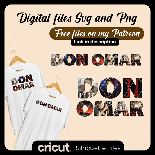 Diseño SVG para Cricut - Don Omar png, albums de Don Omar png, for cricut and cameo, King of Kings, The Last Don - MenteczSVG