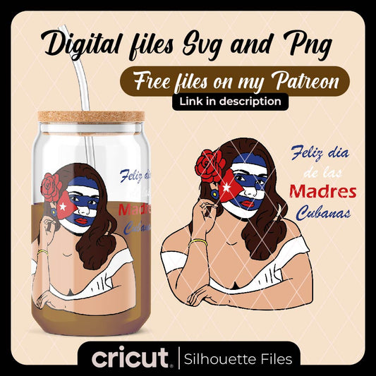 Diseño SVG para Cricut - Happy Mothers Day svg, Cuban mothers svg, Cuba svg, Cuba free svg, png - MenteczSVG