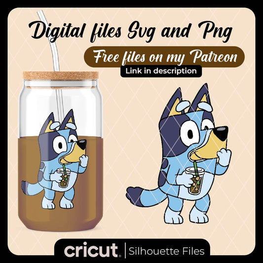 Diseño SVG para Cricut - Bluey SVG , png and jpg, bluey cafecito y chisme svg, cafesito y chisme svg - MenteczSVG
