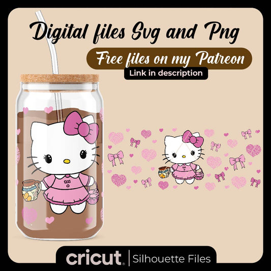 Hello kitty mexican svg and png, Tumbler 40oz, 20oz, 17oz, wrap libbey 16oz, stanley toppers png, perfect for UVDTF