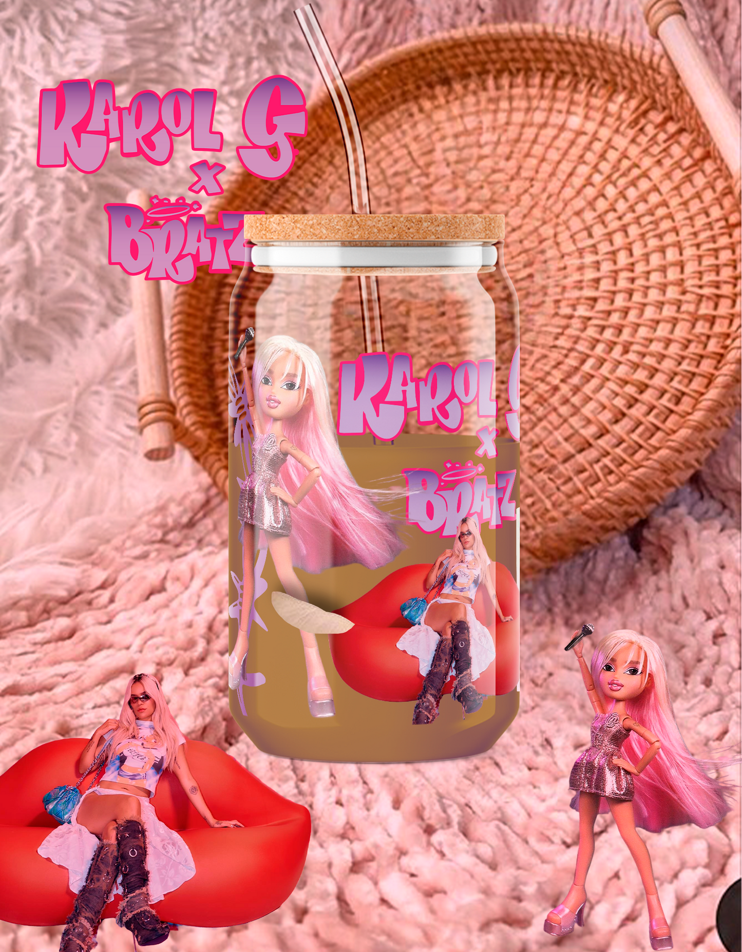 Karol G Bratz svg, png, Tumbler 40oz, 20oz, LA BICHOTA BRATZ, for cricut , Logo bratz free