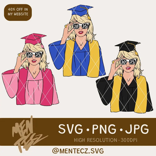 Diseño SVG para Cricut - Taylor swift Graduation 2025 svg png, singer famous svg, 1989, bundle svg - MenteczSVG