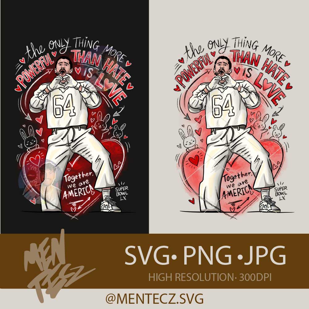 Bad bunny love png | the only thing more powerful than hate is love png| Puerto Rico | merch bad bunny
