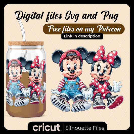 Diseño SVG para Cricut - Mickey mouse and minnie png, Mickey Mouse And Minnie Mouse Png, Mickey And Minnie love PNG - MenteczSVG