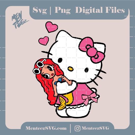Diseño SVG para Cricut - Hello kitty karol g SVG and PNG, mañana sera bonito png, mañana sera bonito svg, sirenita - MenteczSVG