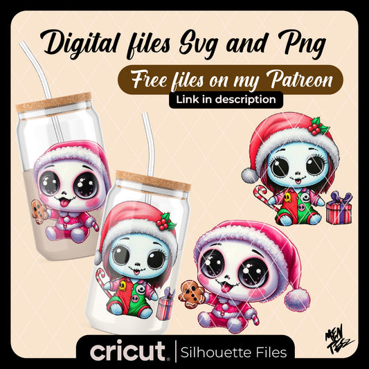 Diseño SVG para Cricut - Baby Jack and sally png, Jack and sally the nightmare before christmas png, christmas png - MenteczSVG