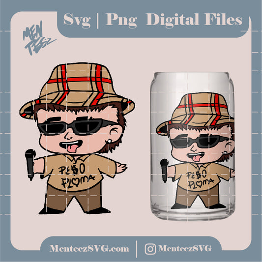 Diseño SVG para Cricut - Baby Peso pluma SVG, Png Mexico, concierto svg, PRC, ella baila sola, por las noches, Recap - MenteczSVG