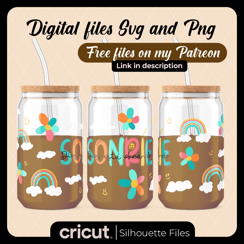 Sonrie, Dios esta obrando, wraps for libbey 16oz, wraps happy png, Smile, God is working png