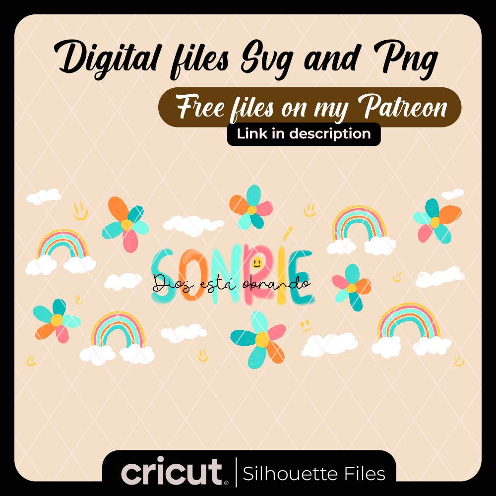 Sonrie, Dios esta obrando, wraps for libbey 16oz, wraps happy png, Smile, God is working png