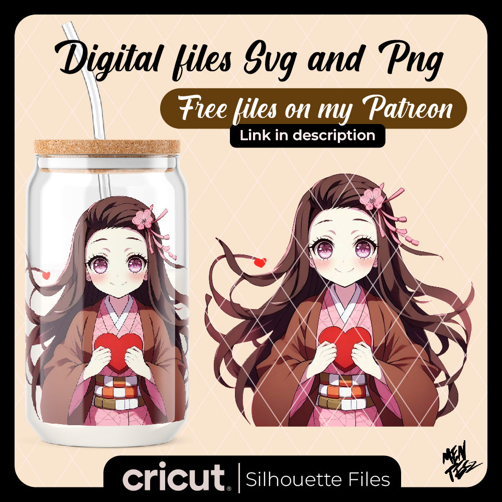 Nezuko Kamado valentine png, Nezuko png, Kamado png, valentine png