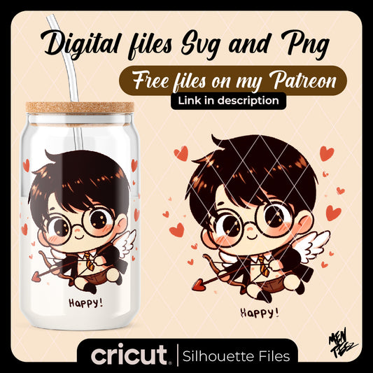 Diseño SVG para Cricut - Harry potter y hermione valentine png, harry potter valentine png, cupid - MenteczSVG