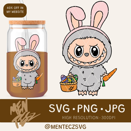 Diseño SVG para Cricut - Labubu Easter Designs PNG, Vector Digital File for Cricut, Laser Cut La bubu SVG, T Shirt Sublimation, Instant Download Labubu Character Bundle - MenteczSVG