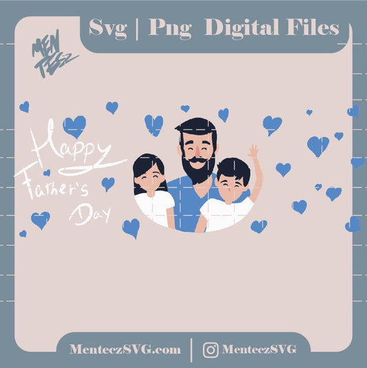 Diseño SVG para Cricut - Happy Fathers Day svg, png, jpg, wrap libbey svg - MenteczSVG