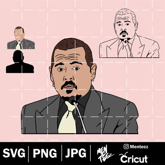Diseño SVG para Cricut - Johnny Depp svg, png, jpg, eps and Ai/ For Cricut - MenteczSVG