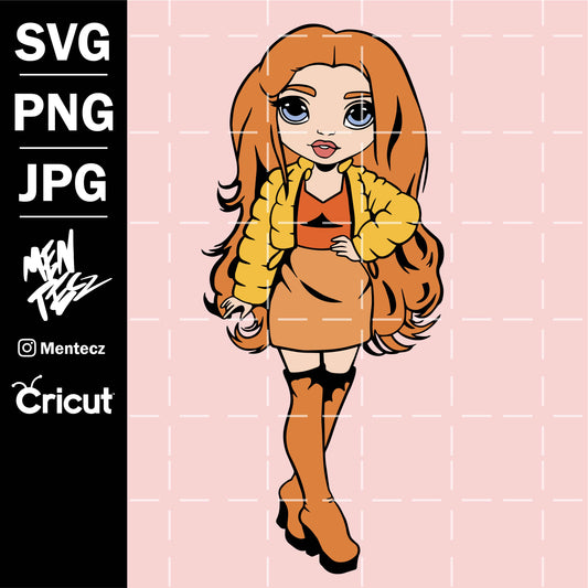 Diseño SVG para Cricut - Poppy Rowan SVG, Rainbow High Svg DIGITAL FILE Svg Png Jpg | - MenteczSVG